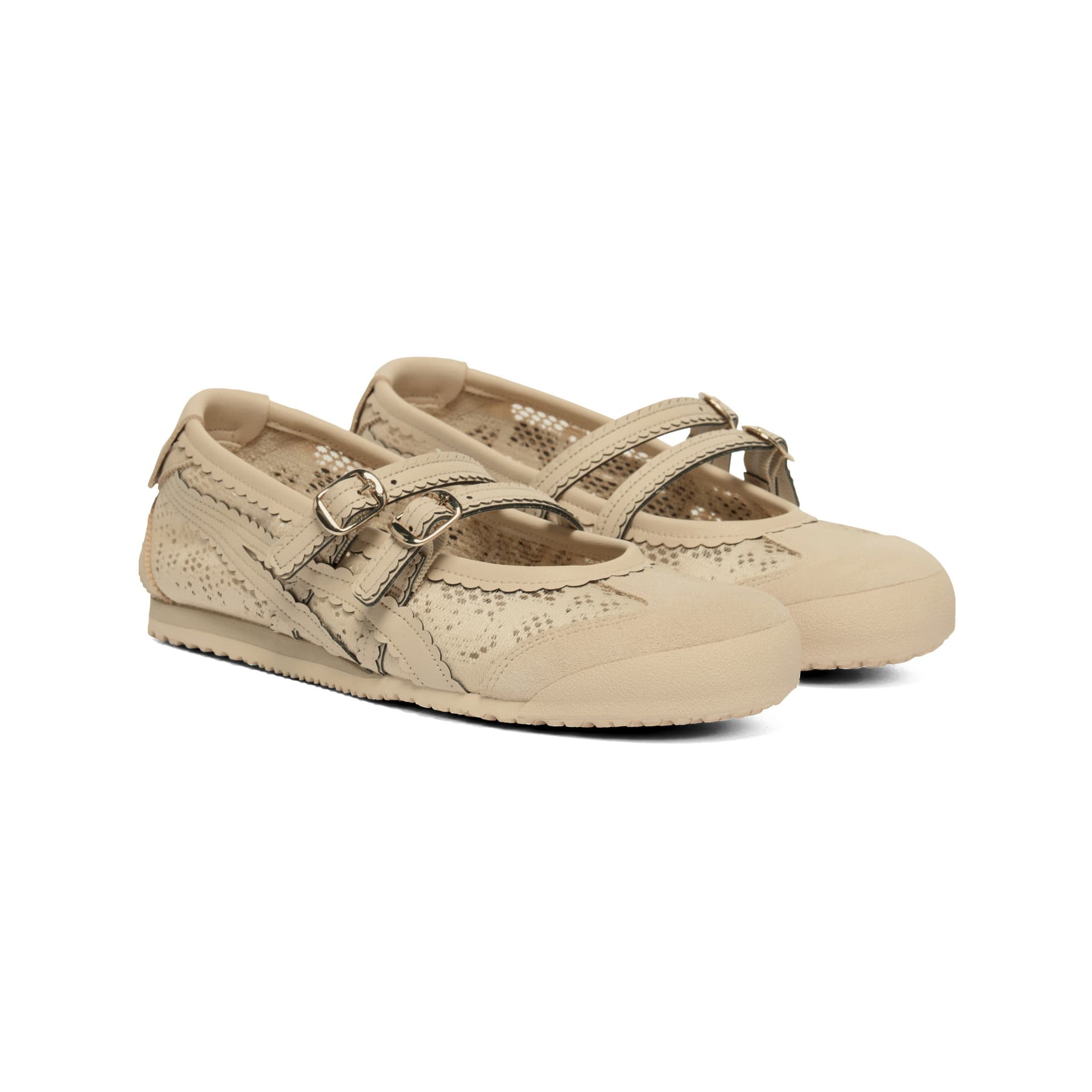 Onitsuka Tiger MEXICO 66 TGRS Ткань Туфли Мэри Джейн Женские Бежевые - изображение 3