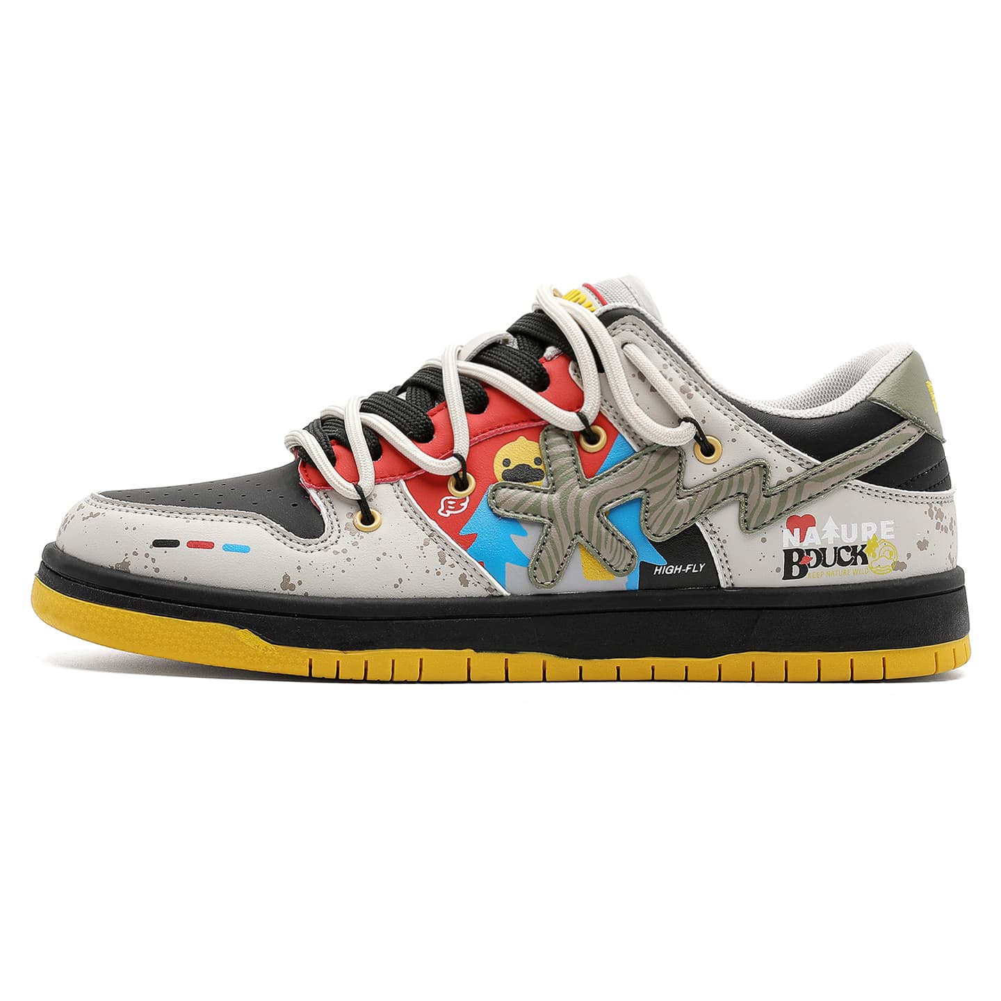 Кроссовки B.DUCK Hook Storm Lightning Летний Милый Мультяшный Дофаминовая Одежда Цветовые Блоки - изображение 1