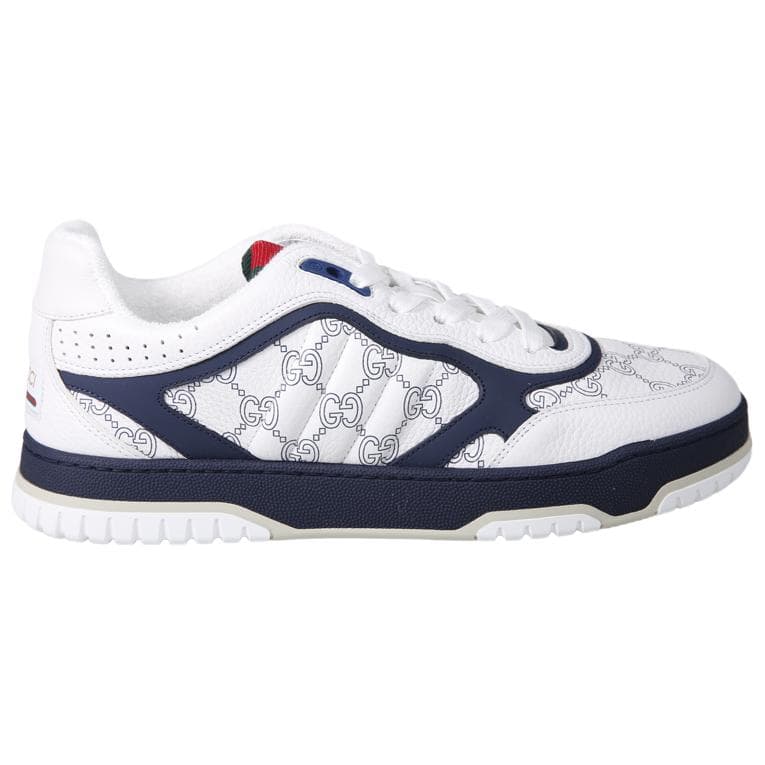Кроссовки GUCCI Re-Web Leather Low Top Sneakers White Blue - изображение 2