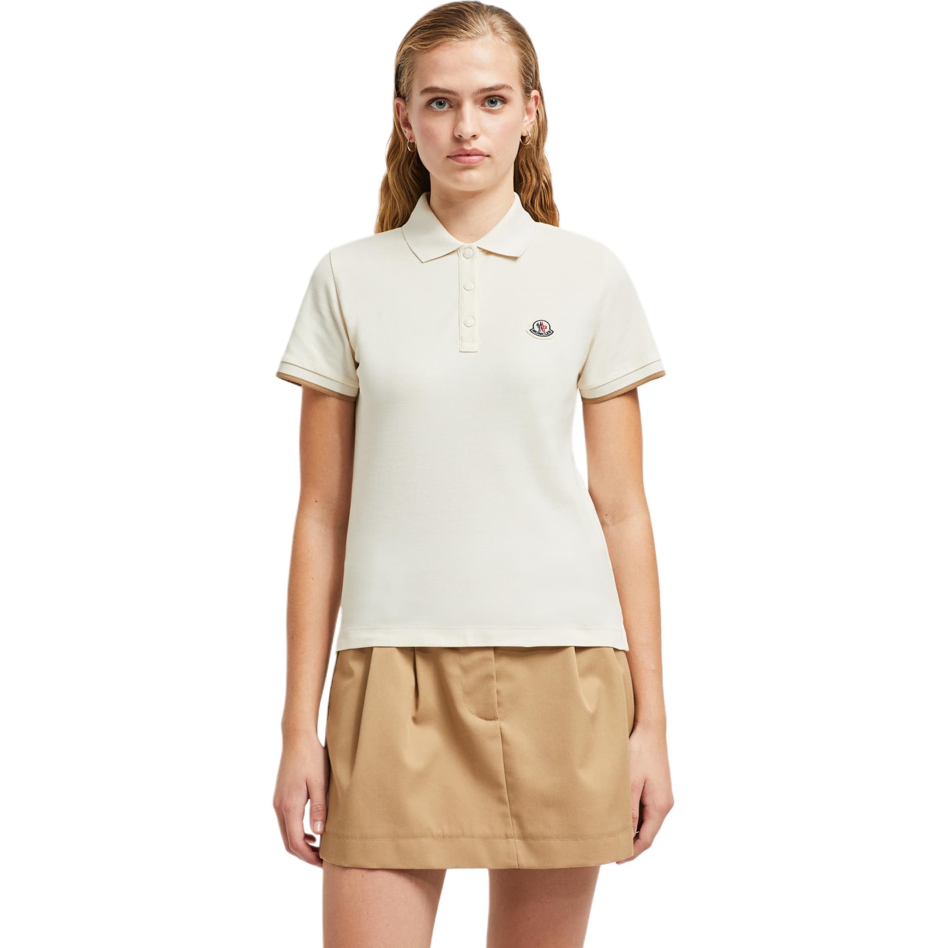 Moncler SS25 Поло Женское Белое - изображение 4