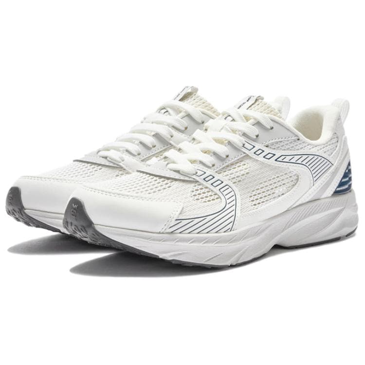Кроссовки 361° Mercury Shoes Амортизация Противоскользящие Устойчивые к истиранию Дышащие Низкие Кеды Женские Белые Синие - изображение 3
