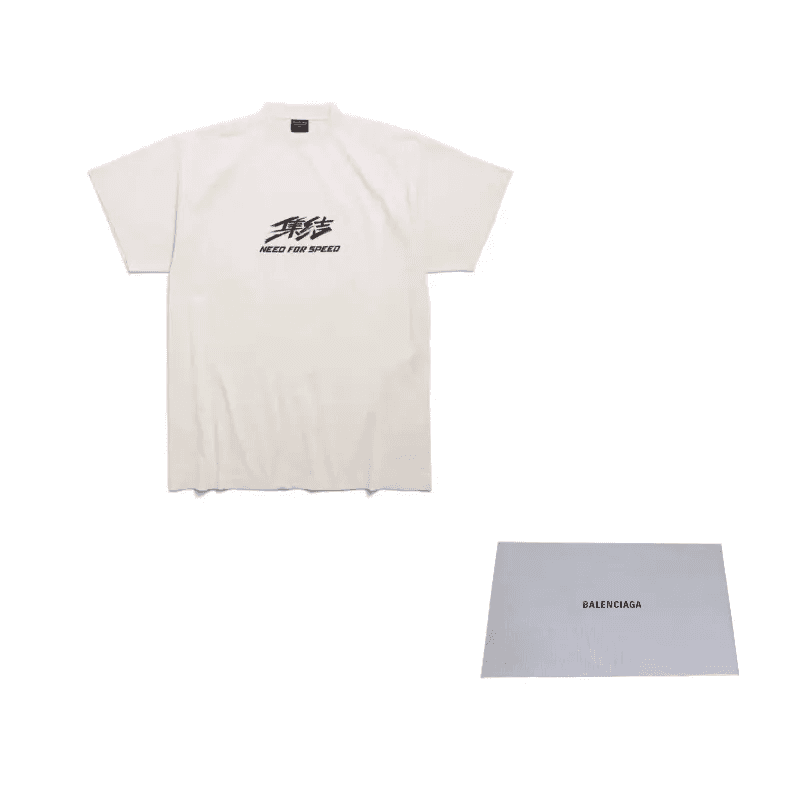 Футболка Balenciaga x JIPINFEICHE SS24 T Рубашка Стандартного Кроя Мужская Белая - изображение 4