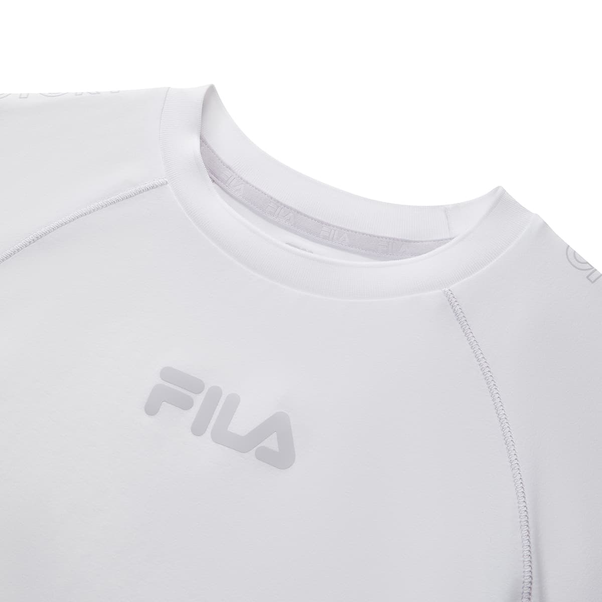 Футболка FILA KIDS Футболка FPF с коротким рукавом стандартного белого цвета для детей - изображение 3