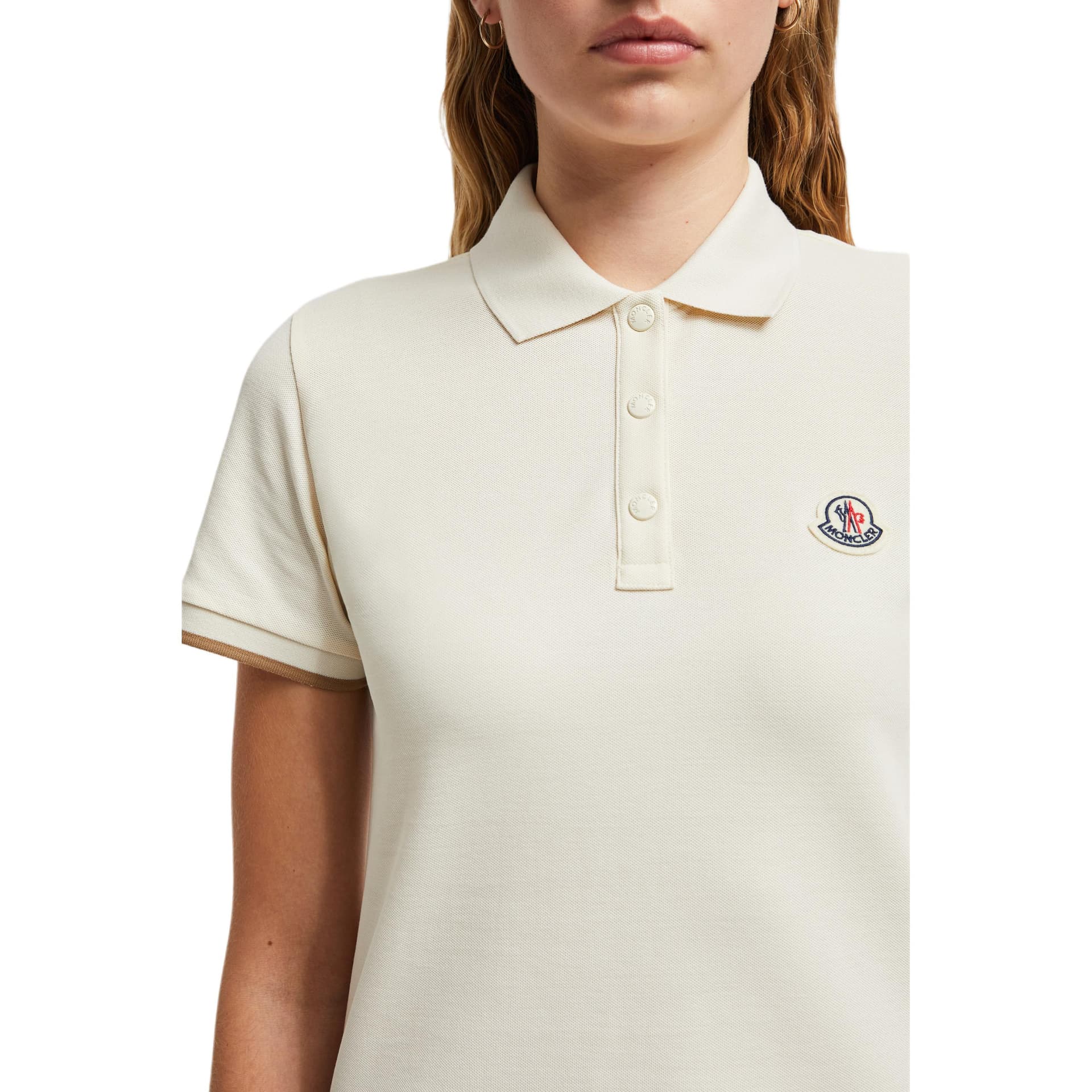 Moncler SS25 Поло Женское Белое - изображение 5