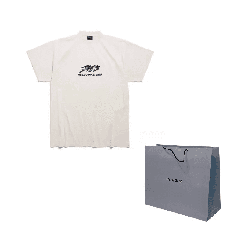 Футболка Balenciaga x JIPINFEICHE SS24 T Рубашка Стандартного Кроя Мужская Белая - изображение 3
