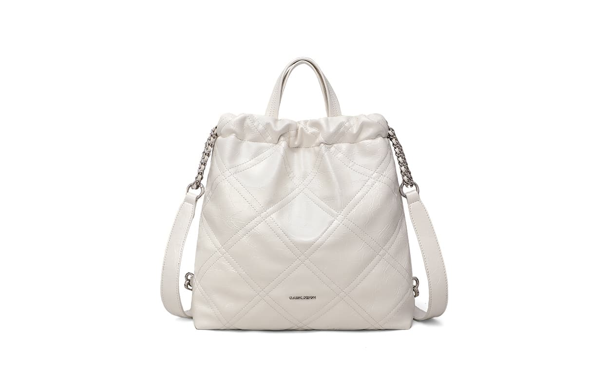 Рюкзак VINEY Синтетическая кожа Рюкзак Обычный (стандартный) Women's White - изображение 1