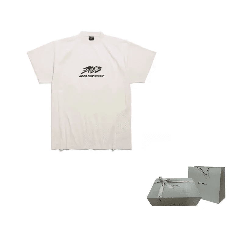 Футболка Balenciaga x JIPINFEICHE SS24 T Рубашка Стандартного Кроя Мужская Белая - изображение 5