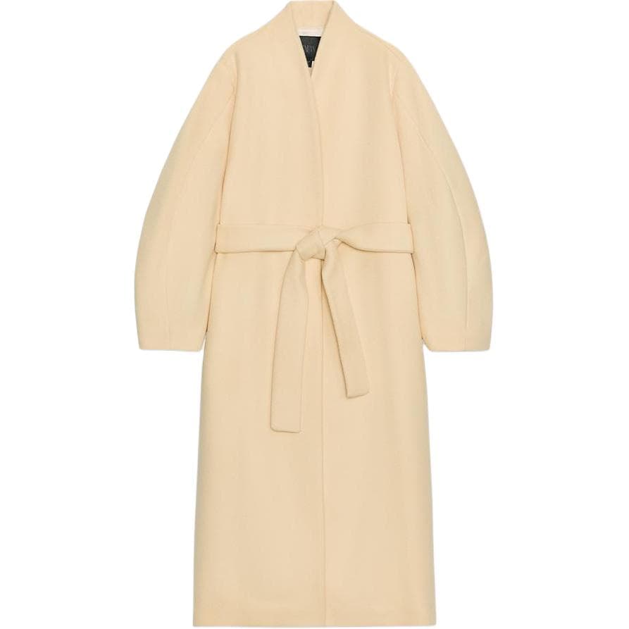 ZARA Ванильное Женское Пальто - изображение 1