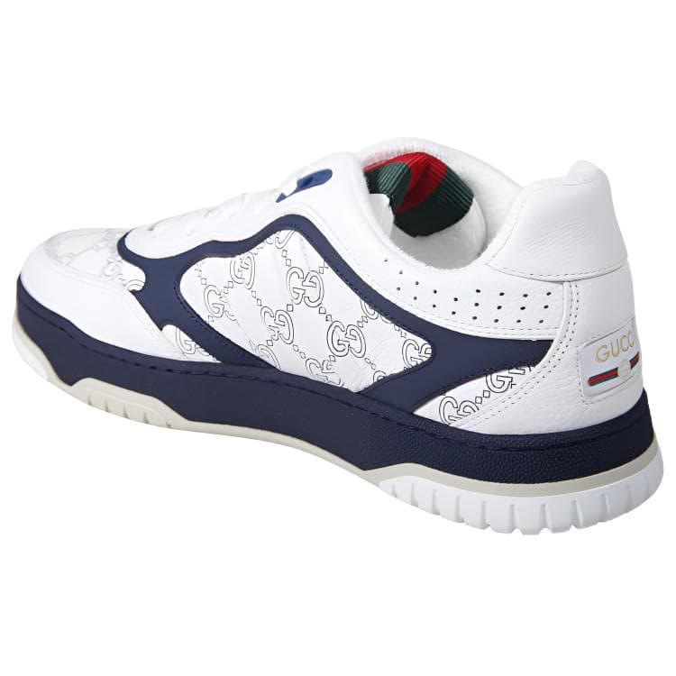 Кроссовки GUCCI Re-Web Leather Low Top Sneakers White Blue - изображение 4