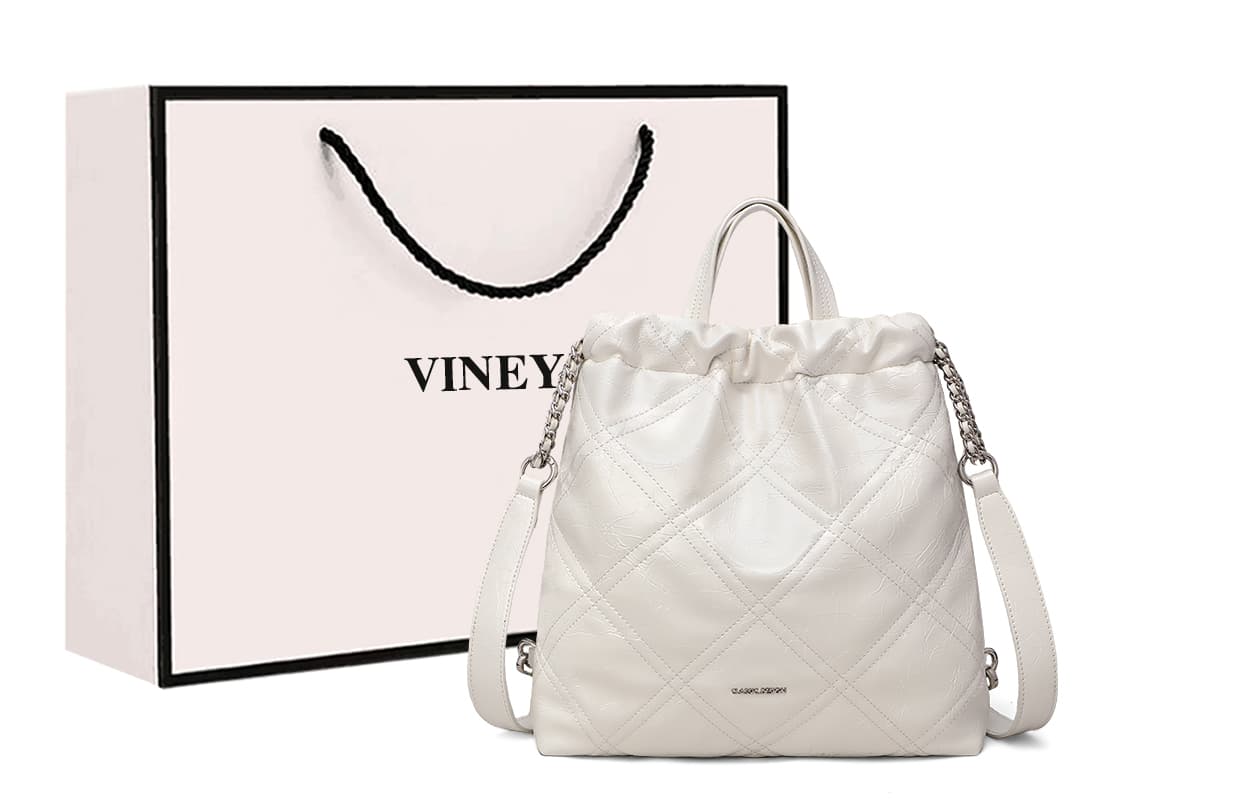 Рюкзак VINEY Синтетическая кожа Рюкзак Обычный (стандартный) Women's White - изображение 2