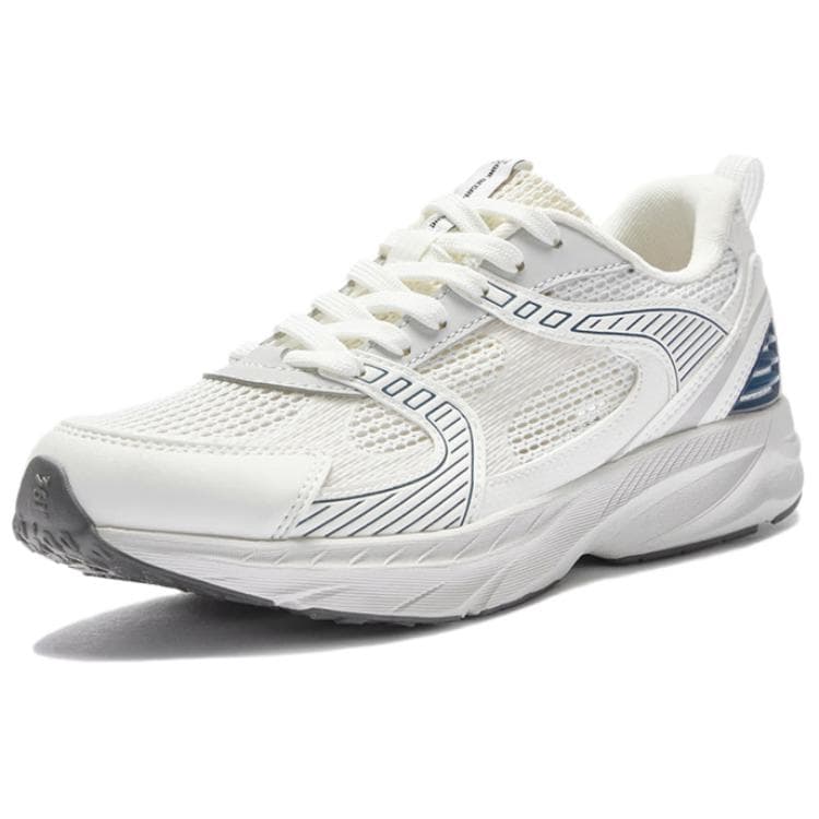 Кроссовки 361° Mercury Shoes Амортизация Противоскользящие Устойчивые к истиранию Дышащие Низкие Кеды Женские Белые Синие - изображение 2