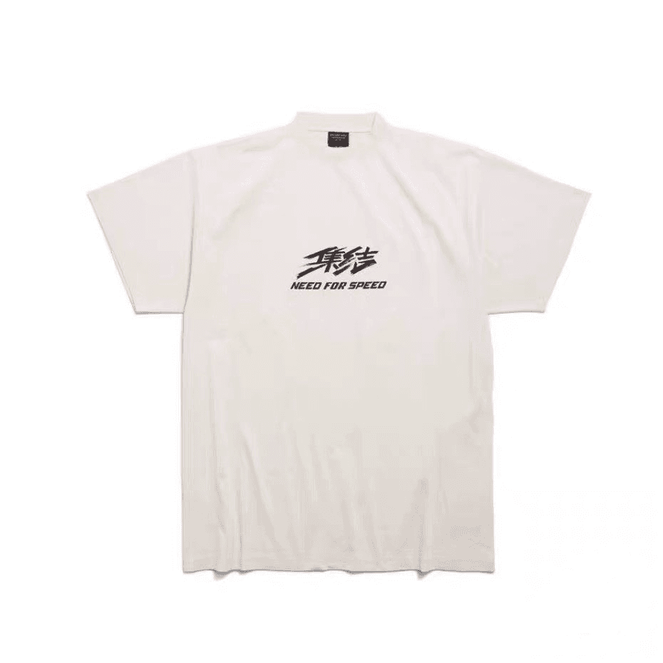 Футболка Balenciaga x JIPINFEICHE SS24 T Рубашка Стандартного Кроя Мужская Белая - изображение 1