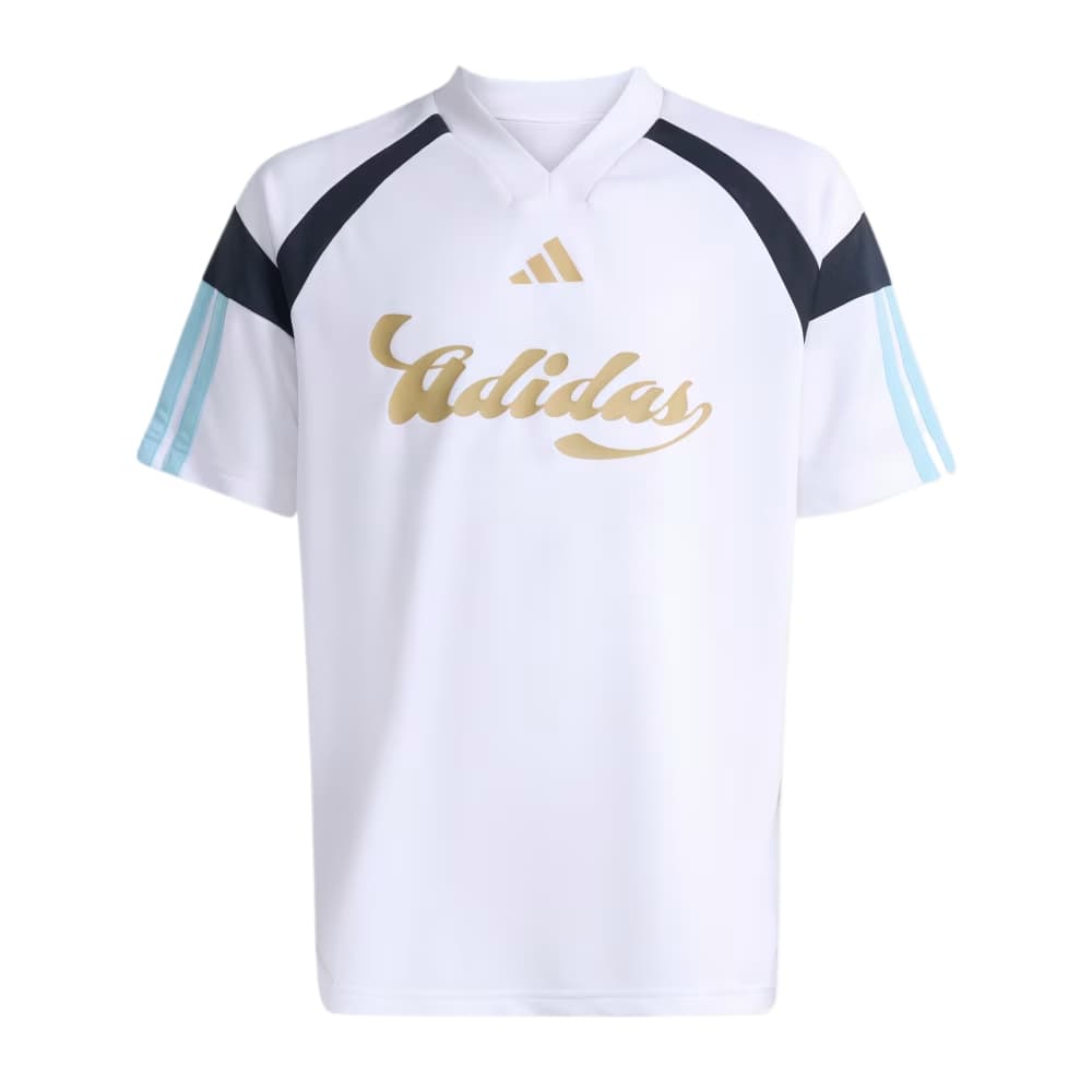 Футболка Adidas Белый Ледяной Синий Misty Бежевый Ночной Морской Синий Детские Рубашки - изображение 1