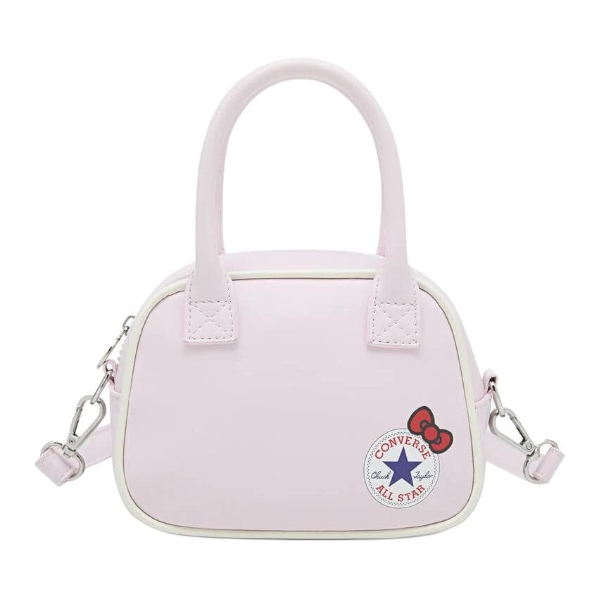 Сумка Конверс x Hello Kitty Коллаборация Лакированная кожа Сумка для боулинга Сумка Женская Розовая - изображение 1