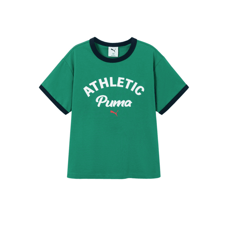 Футболка PUMA Темно-зеленый 40701 Унисекс T-рубашки - изображение 1