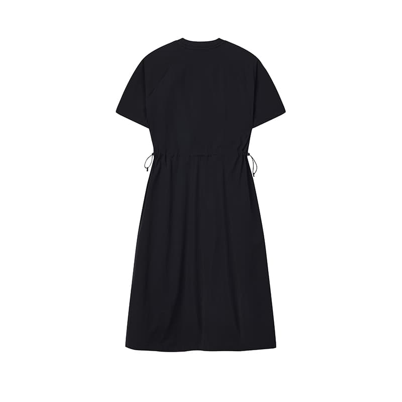 Платье FILA ORIGINALE Короткий Sleeved Платье Женские Глубокий черный - изображение 2