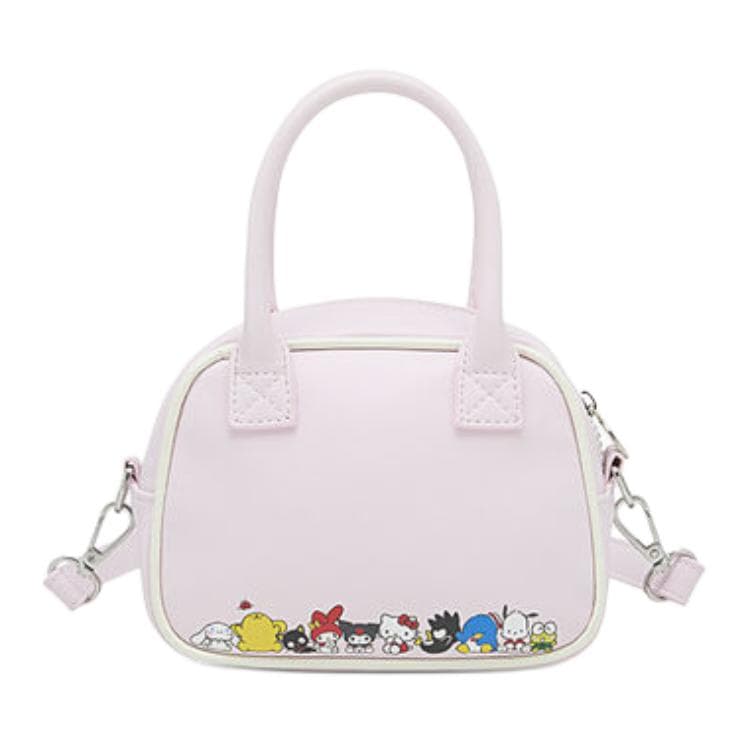 Сумка Конверс x Hello Kitty Коллаборация Лакированная кожа Сумка для боулинга Сумка Женская Розовая - изображение 3