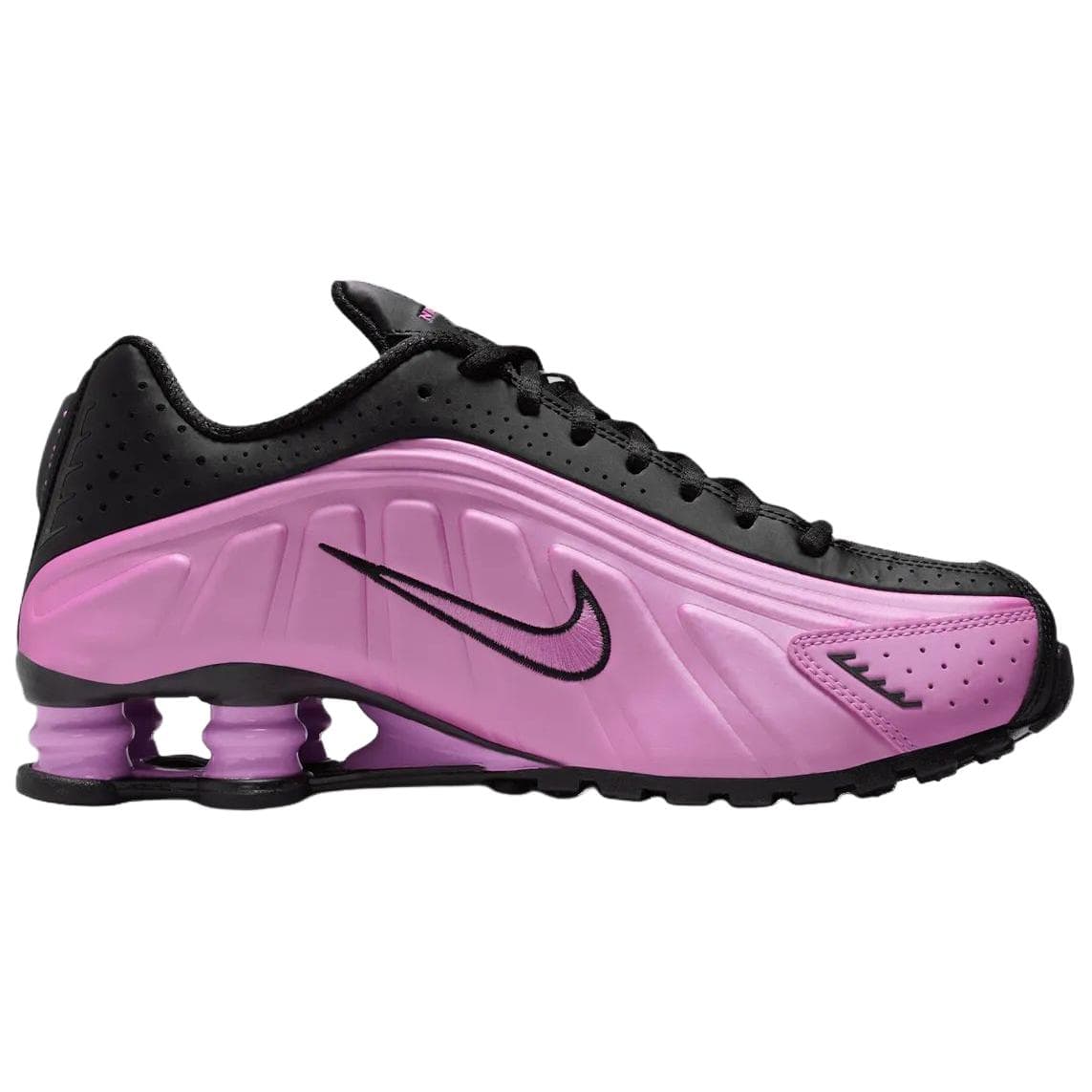 Кроссовки для бега NIKE Shox R4 Дышащий Oтскок Low Топ Беговые кроссовки Женские Черно-фиолетовый - изображение 2