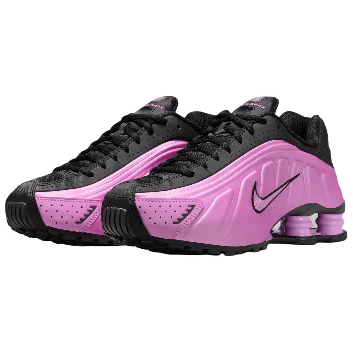 Кроссовки для бега NIKE Shox R4 Дышащий Oтскок Low Топ Беговые кроссовки Женские Черно-фиолетовый - изображение 3