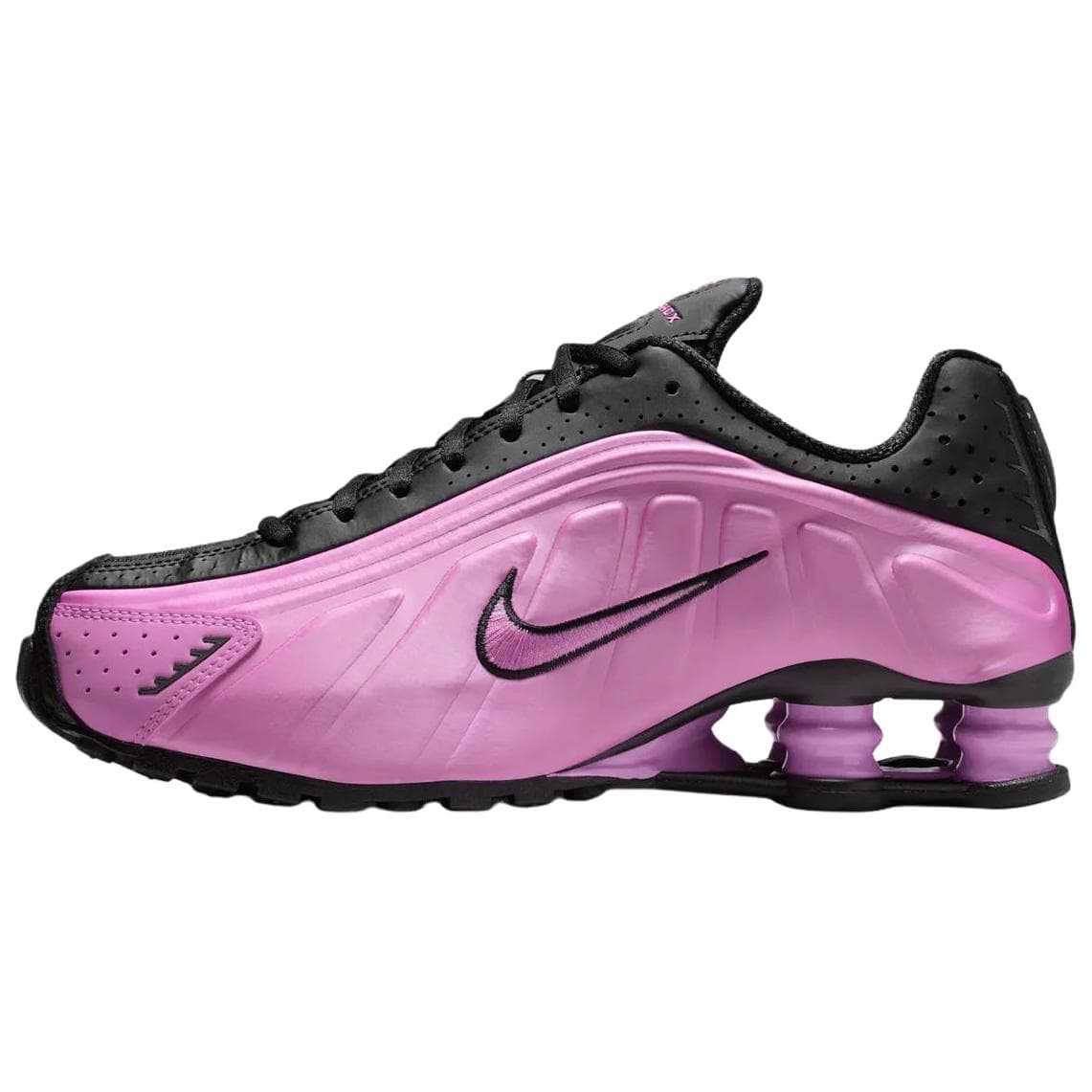 Кроссовки для бега NIKE Shox R4 Дышащий Oтскок Low Топ Беговые кроссовки Женские Черно-фиолетовый - изображение 1