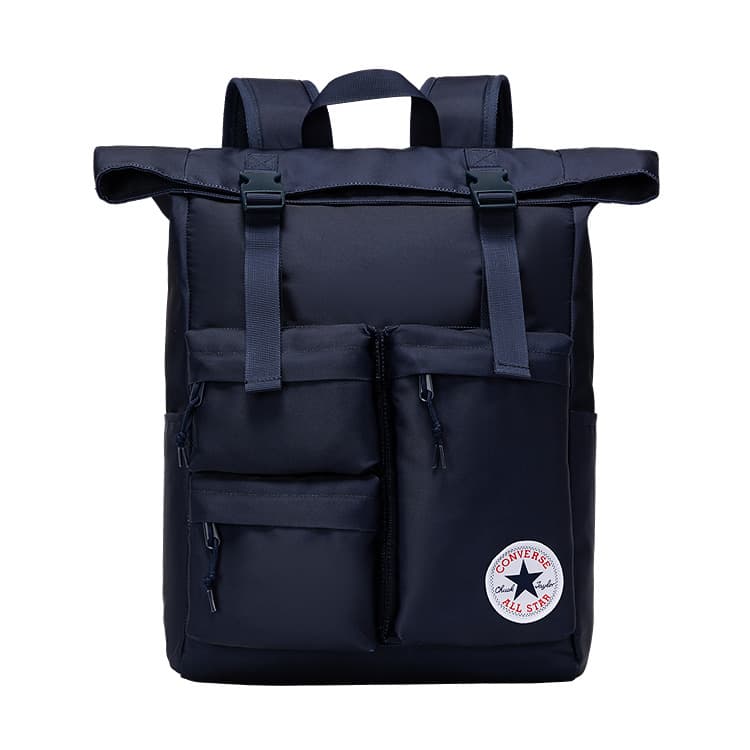 Рюкзак Converse 19L Большой объем Универсальный рюкзак Полиэстер Мужской Темно-синий - изображение 1