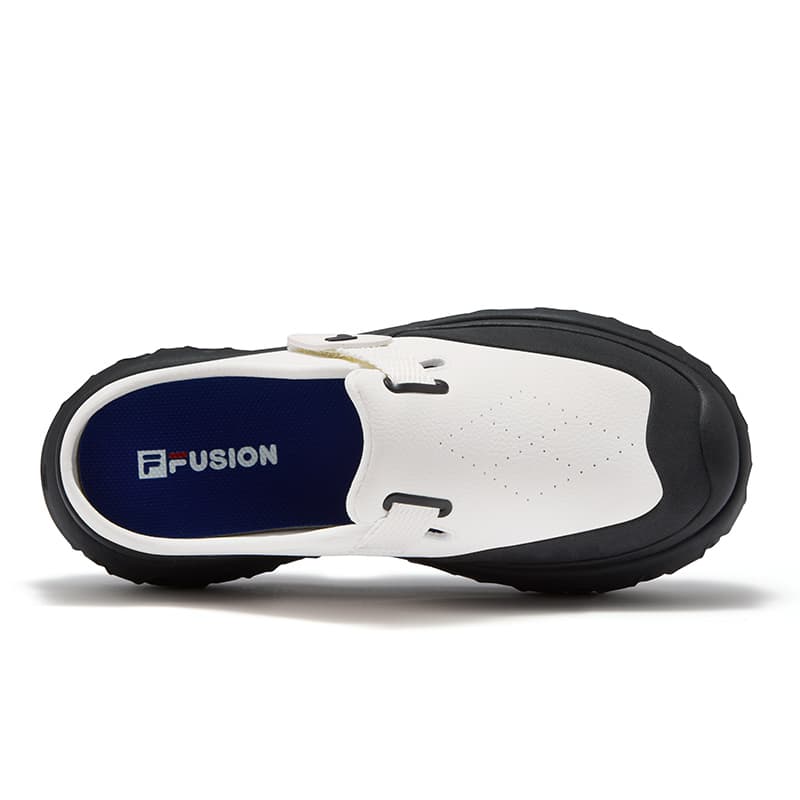 Сандалии FILA FUSION PISA FLAT SANDAL Резиновая подошва Закрытые тапочки Женские Ванильный лед Черный - изображение 6