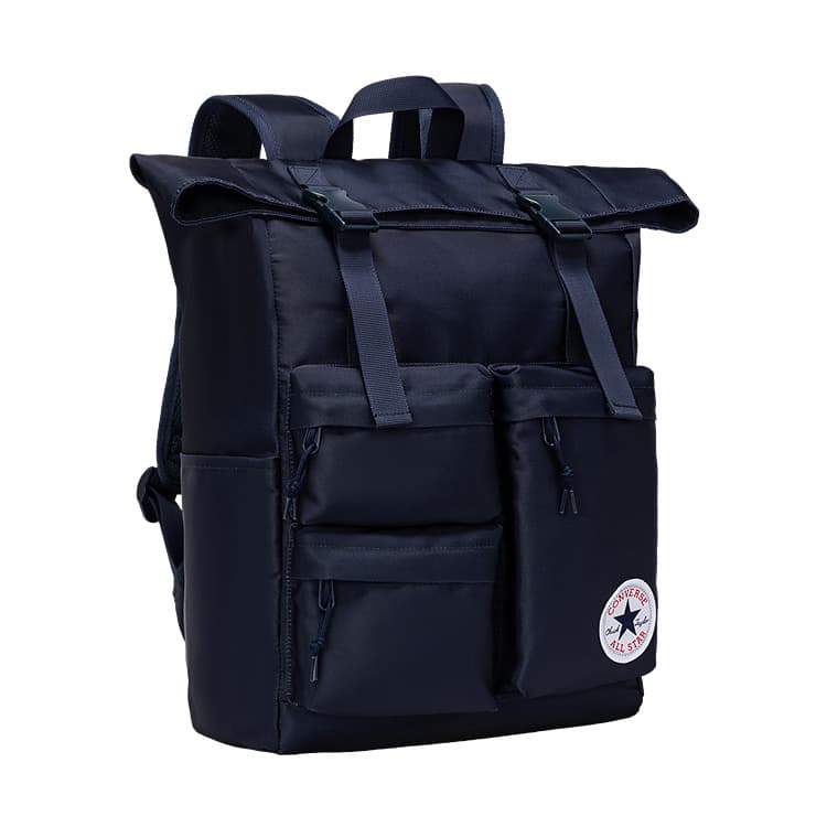 Рюкзак Converse 19L Большой объем Универсальный рюкзак Полиэстер Мужской Темно-синий - изображение 3
