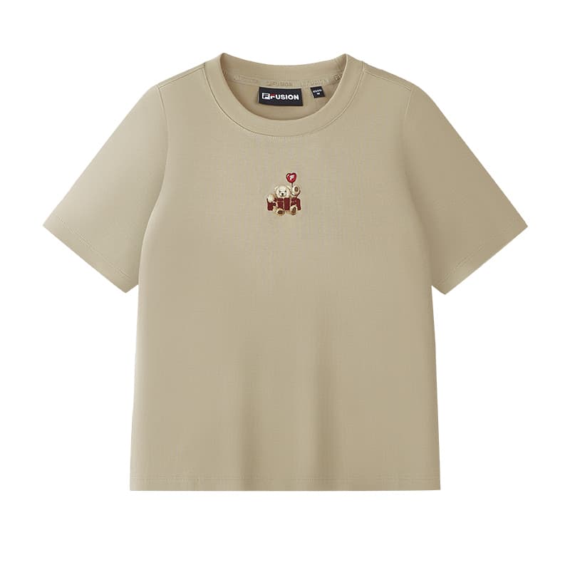 Футболка FILA FUSION Life T-Shirt Женская Капучино Хаки - изображение 1