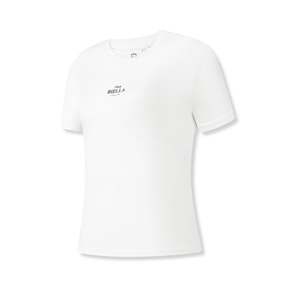 Футболка FILA Теннис T-рубашка Женская Нефритовый Белый - изображение 1