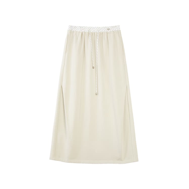 Юбка ELLE Khaki Женские Повседневные Длинные Юбки - изображение 1