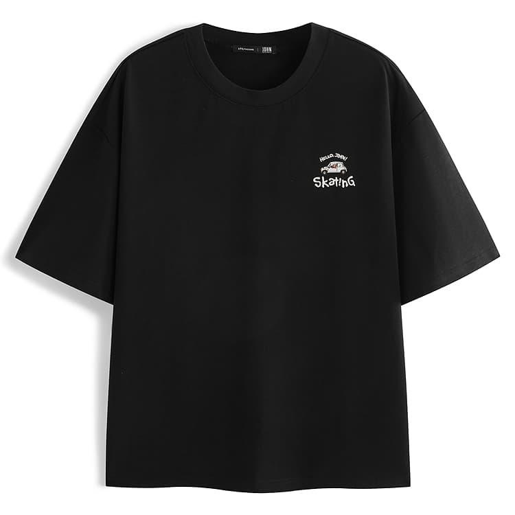 Футболка PEACEBIRD MEN x HUABANXIAOGOU LIANMINGKUAN Короткий рукав T-рубашки Мужские - изображение 2