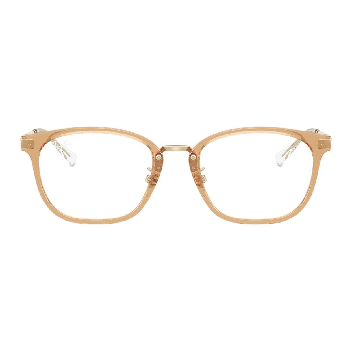 Оправа RayBan Логотип бренда Впитываемый материал с памятью Квадратные оправы для очков Унисекс Многоцветные - изображение 2