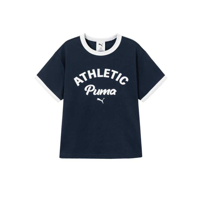 Футболка PUMA Темно-синий 80802 Унисекс T-рубашки - изображение 1