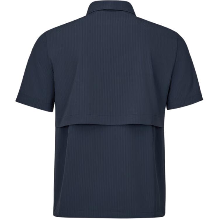 Рубашка LI-NING 1990 Club Отложной воротник Однотонный Минималистичный Рубашки с коротким рукавом Мужской - изображение 2
