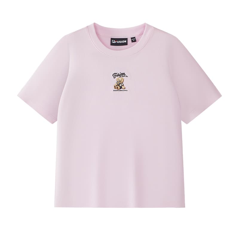 Футболка FILA FUSION Life T-Shirt Женская Прозрачный Розовый Фиолетовый - изображение 1