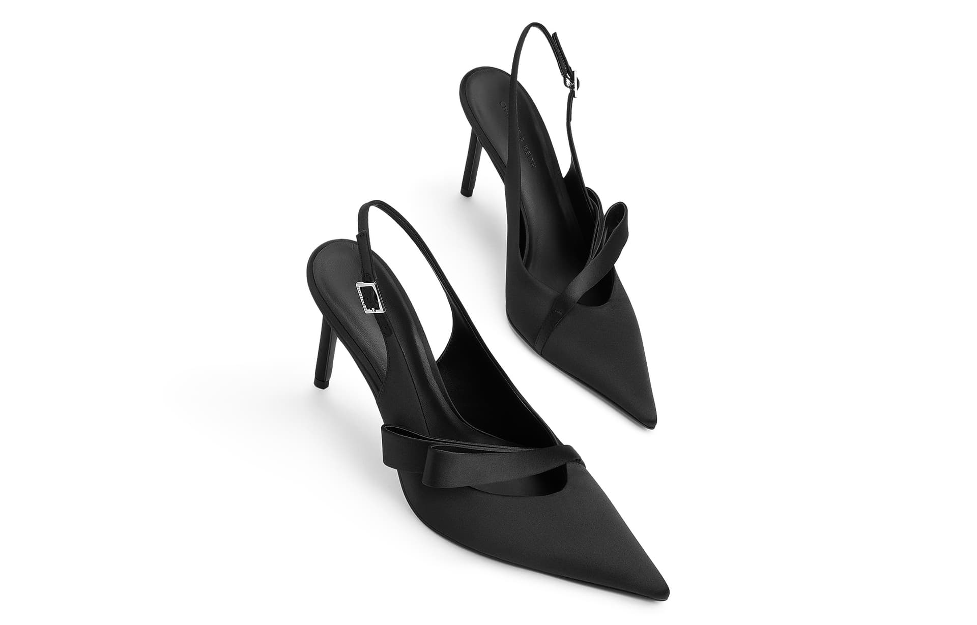 Шлёпанцы CHARLES KEITH Маленькие сандалии CK из ткани с одним ремешком 9 см женские - изображение 3