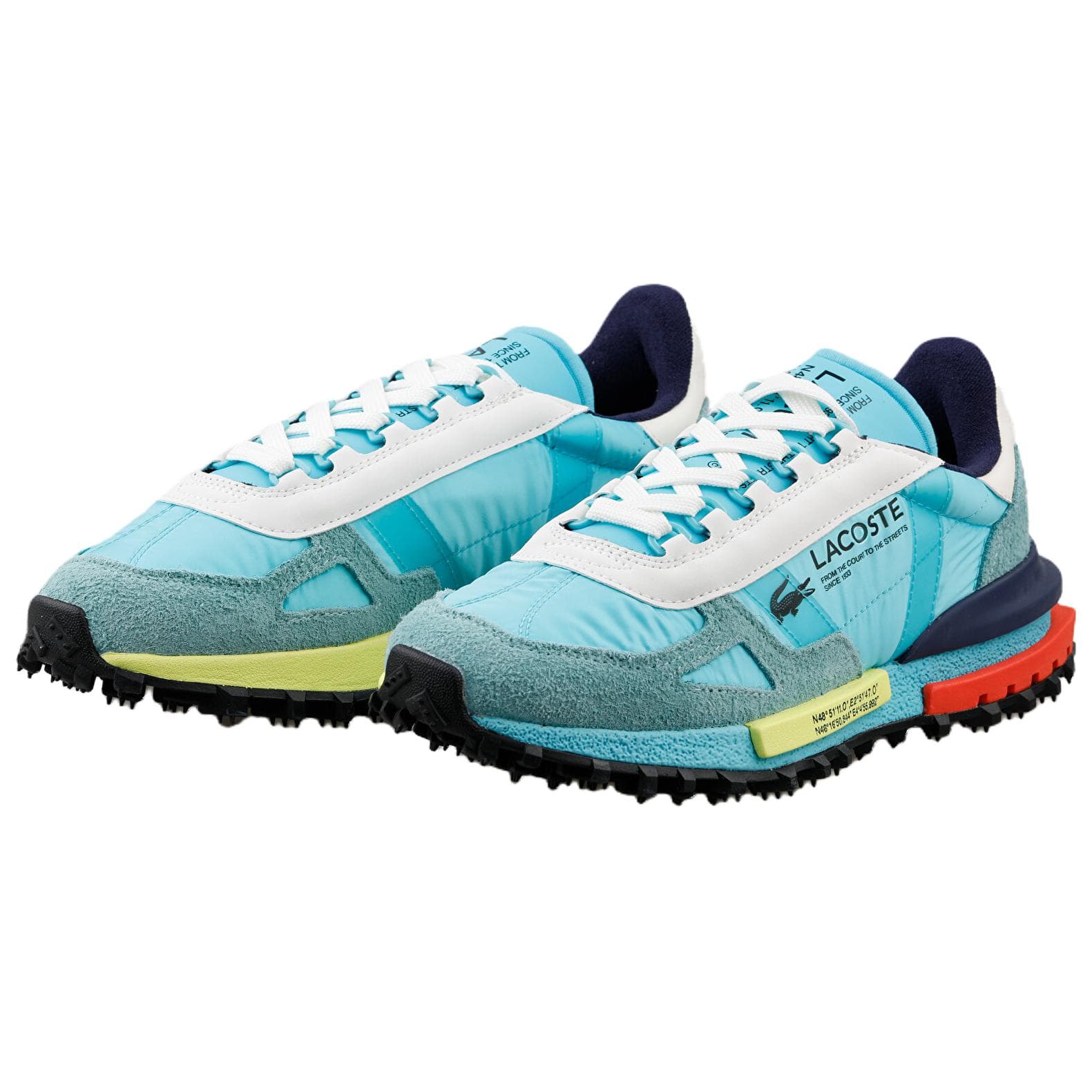 Кроссовки LACOSTE Elite Active Дышащая Устойчивая к истиранию Повседневная Обувь Мужская Синяя Многоцветная - изображение 3