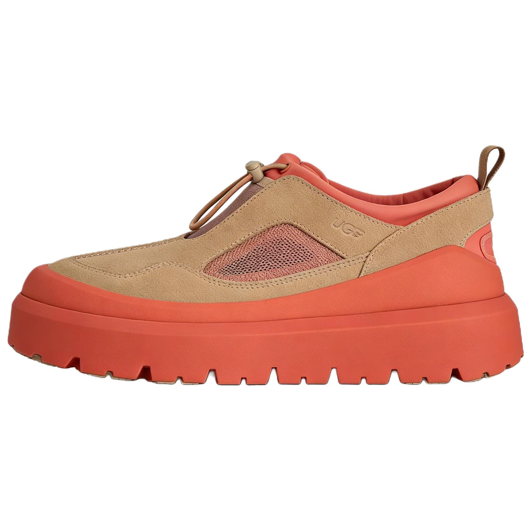 Кроссовки UGG Heritage Utility Classic Reconstruction Коровья кожа Низкий верх Повседневная обувь Унисекс Бежевый Оранжевый - изображение 2