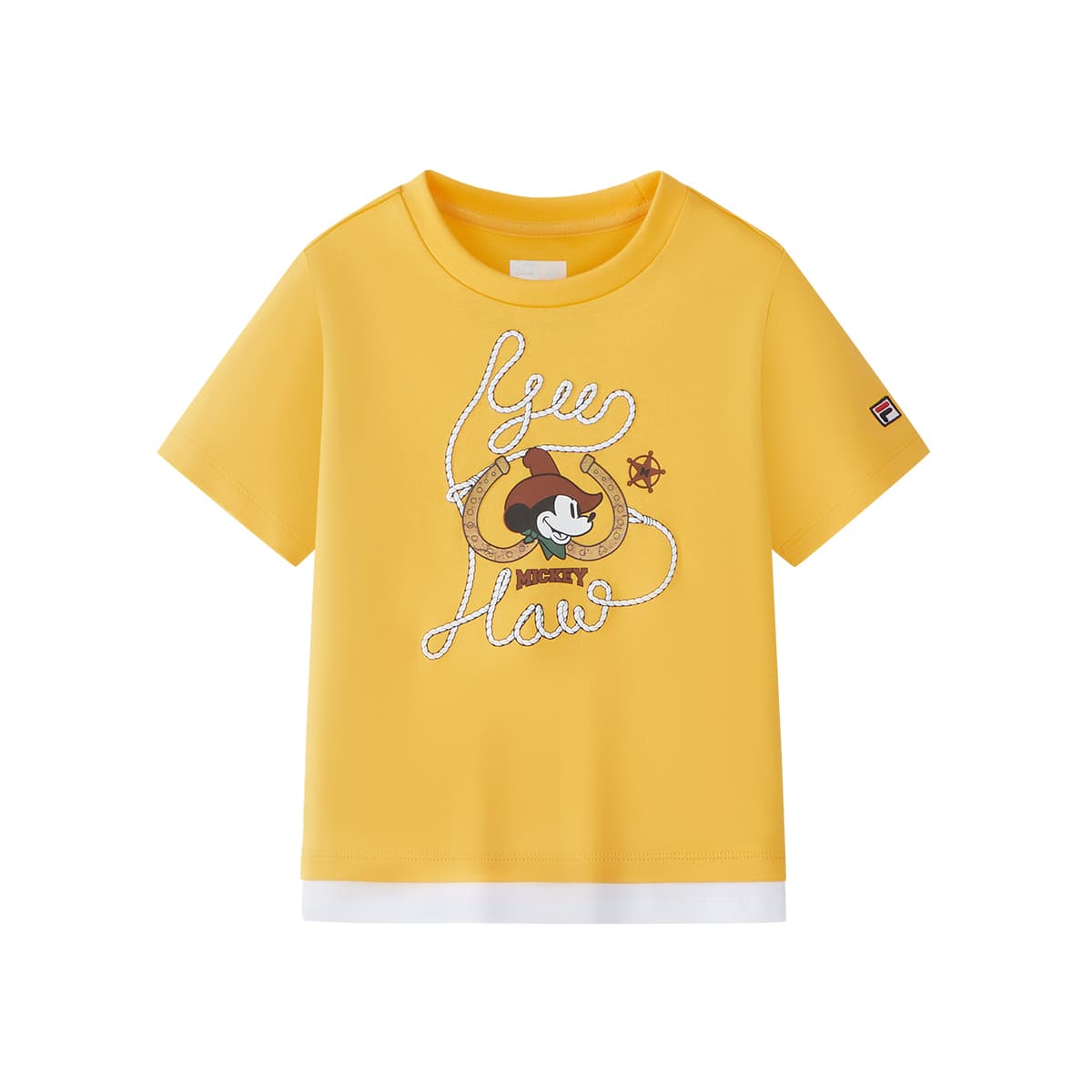 Футболка FILA KIDS Короткий рукав Горный Осенний Желтый Детский - изображение 1