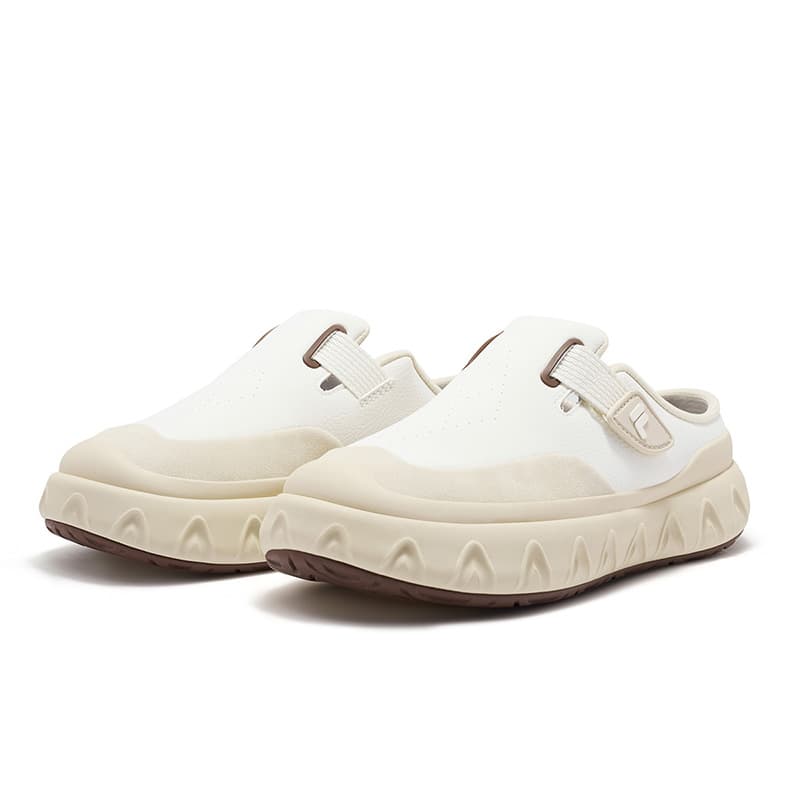 Сандалии FILA FUSION PISA FLAT SANDAL Резиновая подошва Закрытые тапочки Женские Снег Ангольский цвет Коричневый - изображение 3