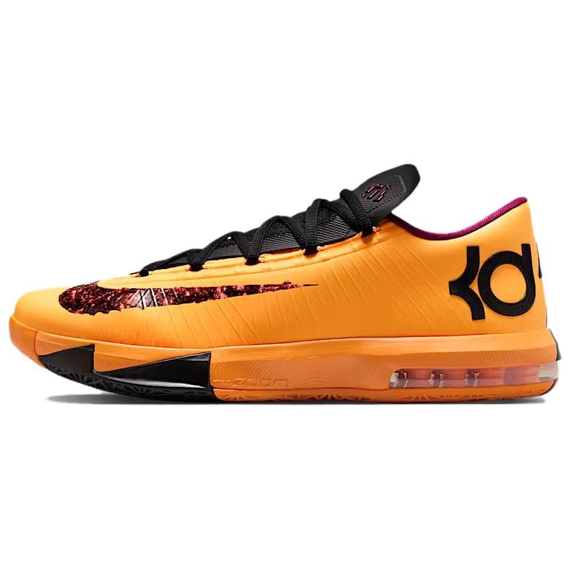 Кроссовки для баскетбола Nike KD 6 Low Топ Баскетбольные кроссовки Мужской Желтый черный - изображение 1