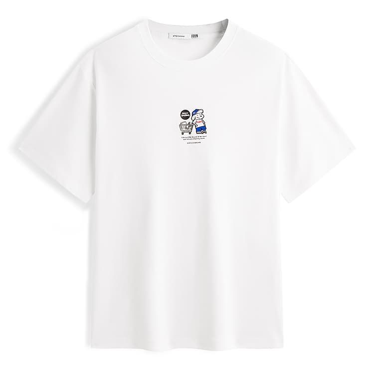Футболка PEACEBIRD MEN x HUABANXIAOGOULIANMING Короткий рукав T-рубашки Мужские - изображение 1