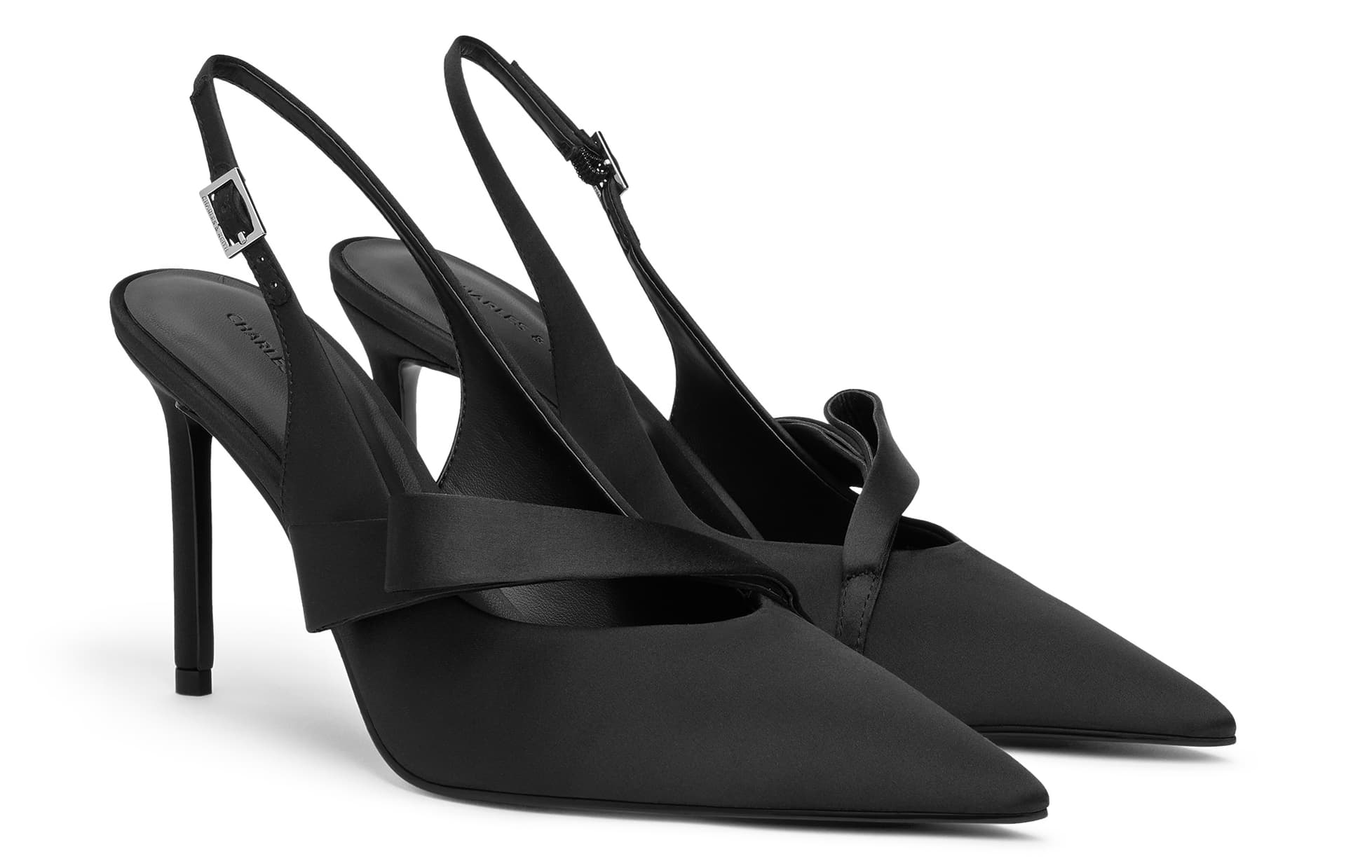 Шлёпанцы CHARLES KEITH Маленькие сандалии CK из ткани с одним ремешком 9 см женские - изображение 2