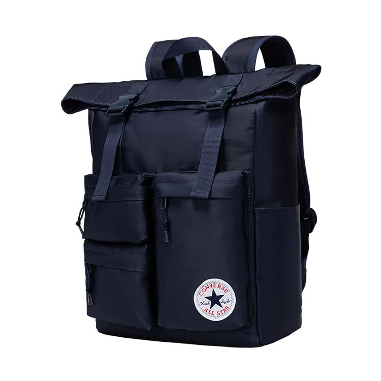 Рюкзак Converse 19L Большой объем Универсальный рюкзак Полиэстер Мужской Темно-синий - изображение 2