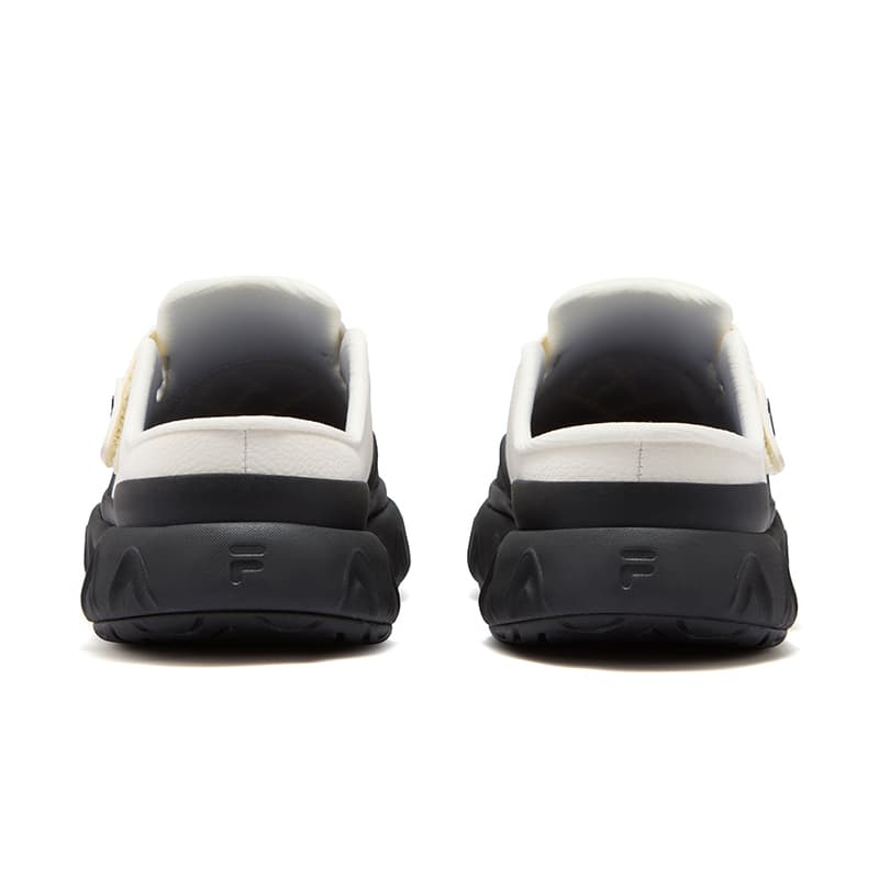 Сандалии FILA FUSION PISA FLAT SANDAL Резиновая подошва Закрытые тапочки Женские Ванильный лед Черный - изображение 4