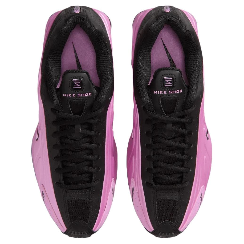 Кроссовки для бега NIKE Shox R4 Дышащий Oтскок Low Топ Беговые кроссовки Женские Черно-фиолетовый - изображение 4