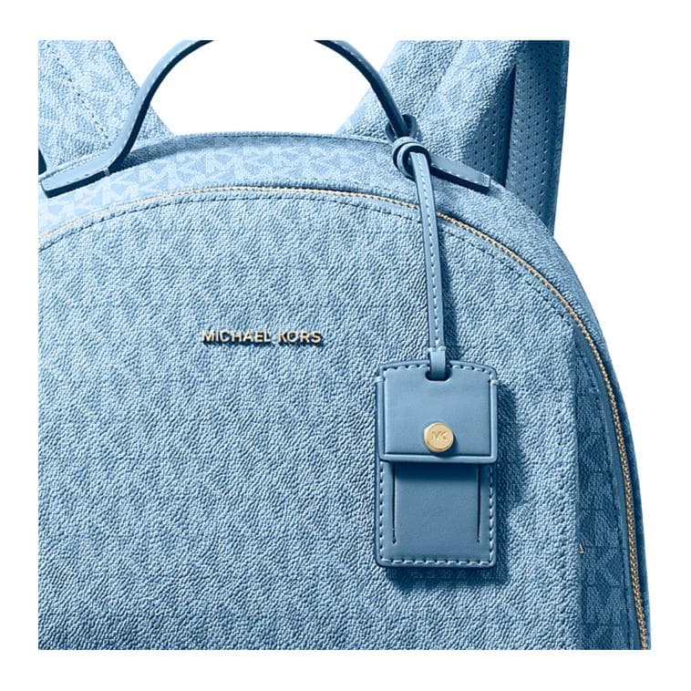 Рюкзак MICHAEL KORS Покрытый холст с искусственной кожей средний рюкзак женский синий - изображение 4