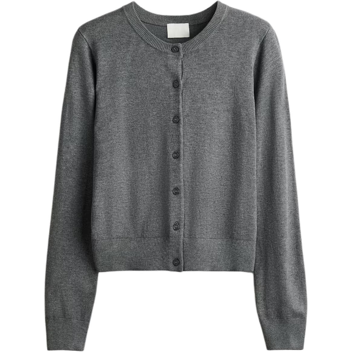 Кофта H&M Удобный минималистичный мягкий ребристый трикотаж с круглым вырезом и длинным рукавом для женщин - изображение 1