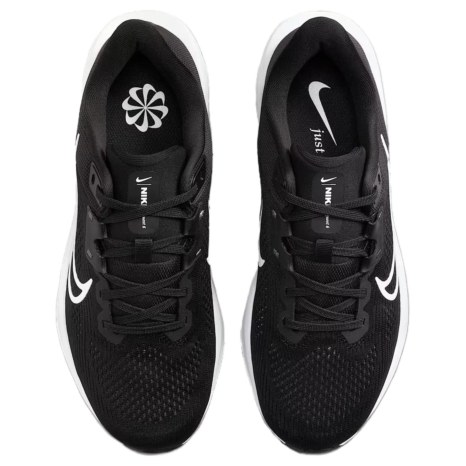 Кроссовки для бега Nike Quest 6 Black White - изображение 3