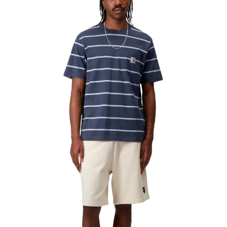 Футболка Carhartt WIP T-Shirt Мужской Темно-Синий - изображение 4